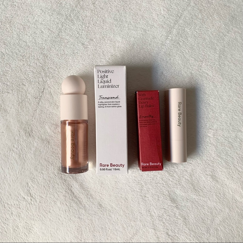 FULL SIZE rare beauty highlight and balm bundle